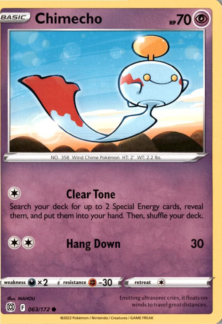 Chimecho #063/172 - Brilliant Stars - Pokemon - Common - Near Mint