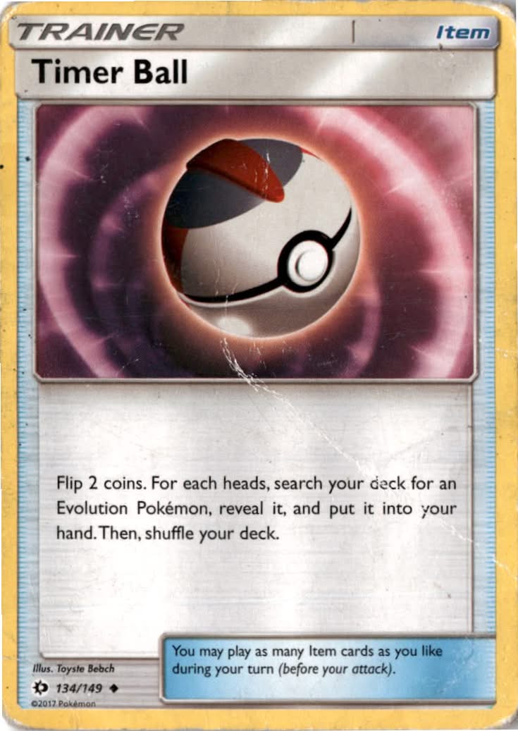 Timer Ball #134/149 - Sun & Moon - Pokemon - Uncommon - Moderately Played