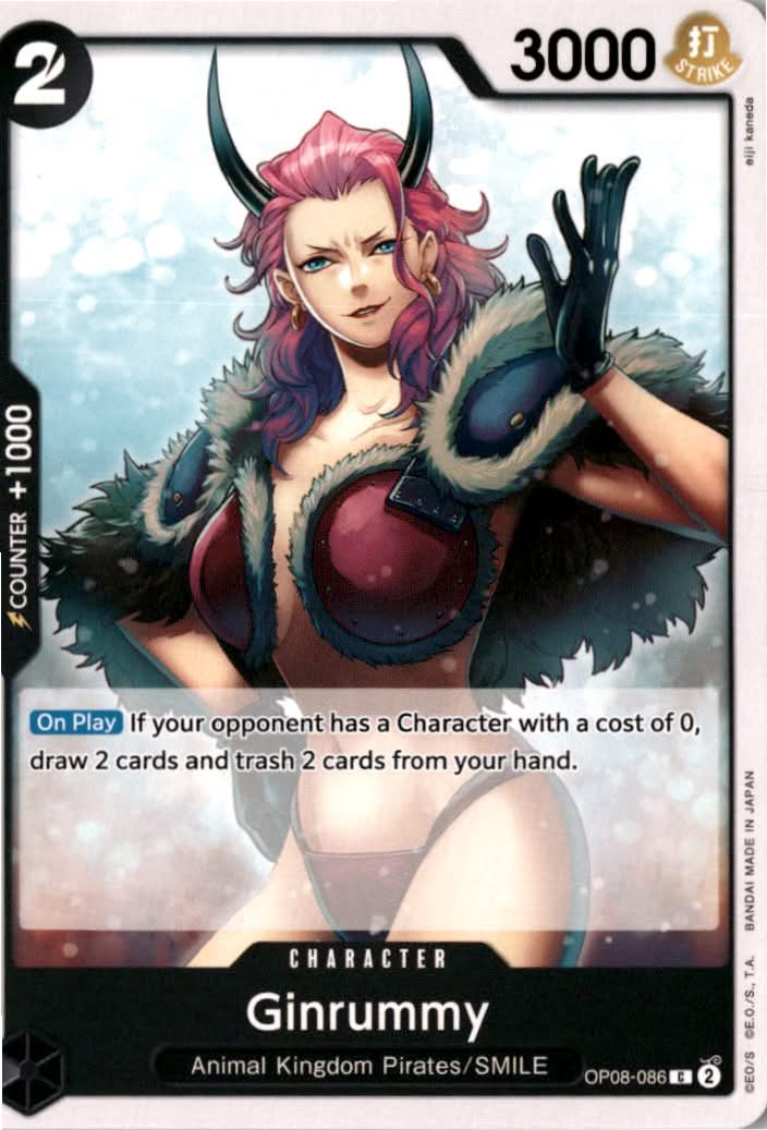 Ginrummy #OP08-086 - Two Legends - One Piece Card Game - Common - Near Mint