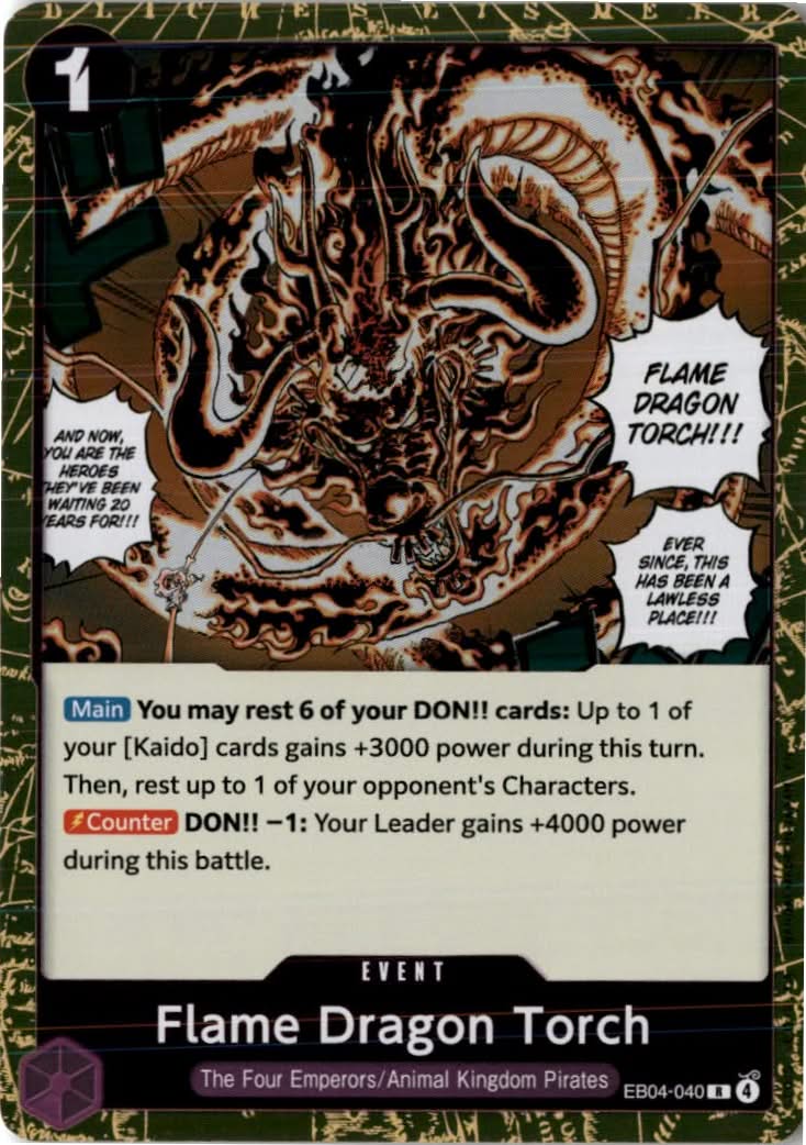 Flame Dragon Torch (OP14 Reprint) #EB04-040 - The Azure Sea's Seven - One Piece Card Game - Rare - Near Mint