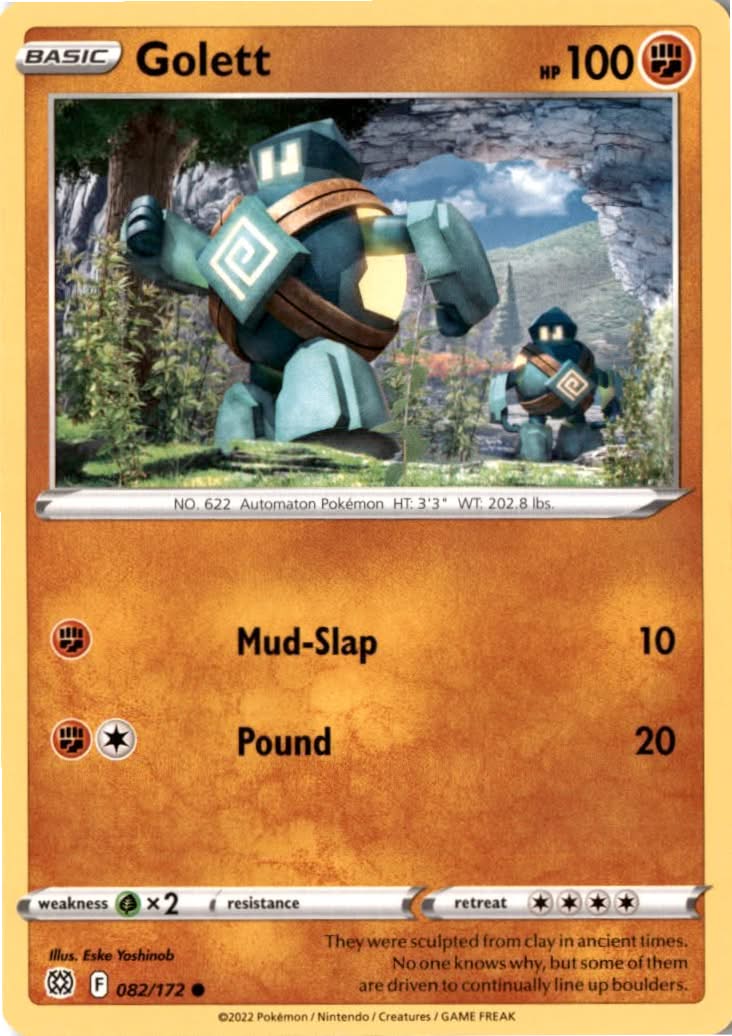 Golett #082/172 - Brilliant Stars - Pokemon - Common - Near Mint