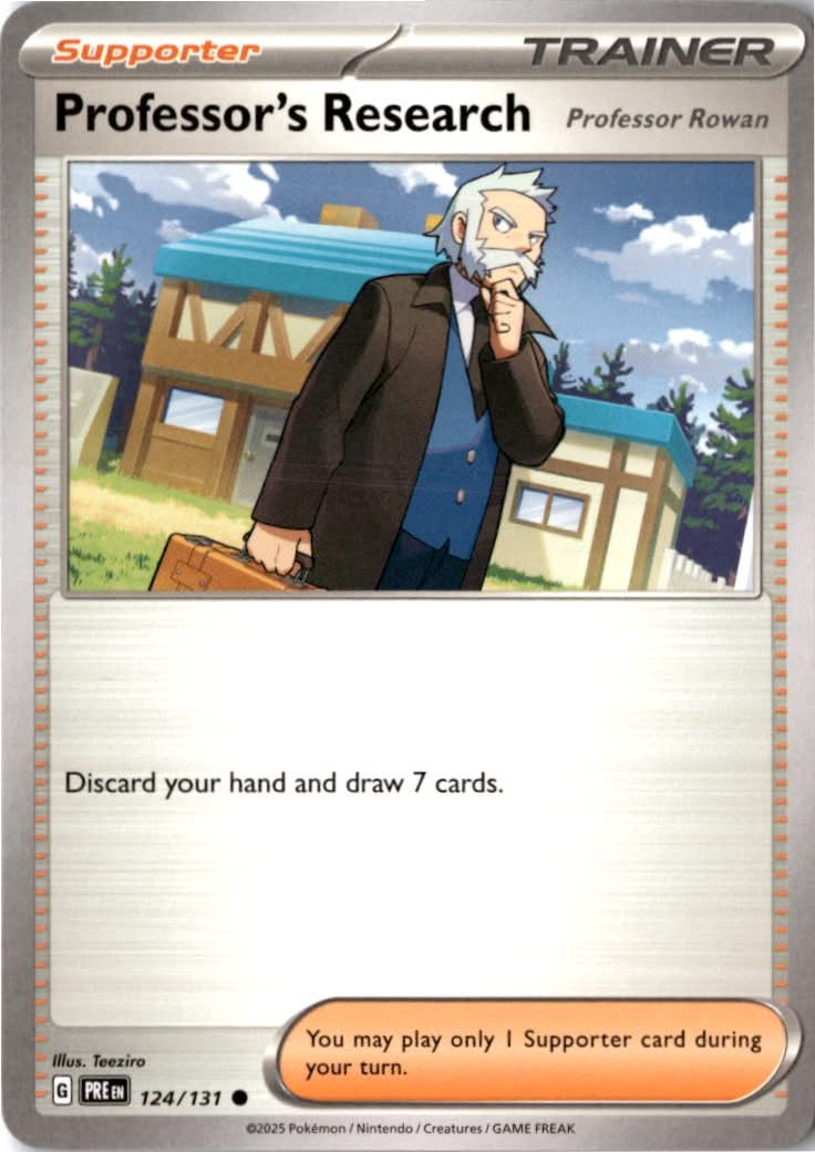 Professor's Research [Professor Rowan] #124/131 - Prismatic Evolutions - Pokemon - Common - Near Mint