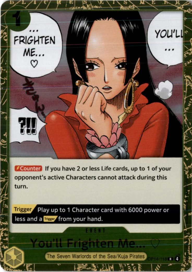 You'll Frighten Me... #OP14-118 - The Azure Sea's Seven - One Piece Card Game - Rare - Near Mint