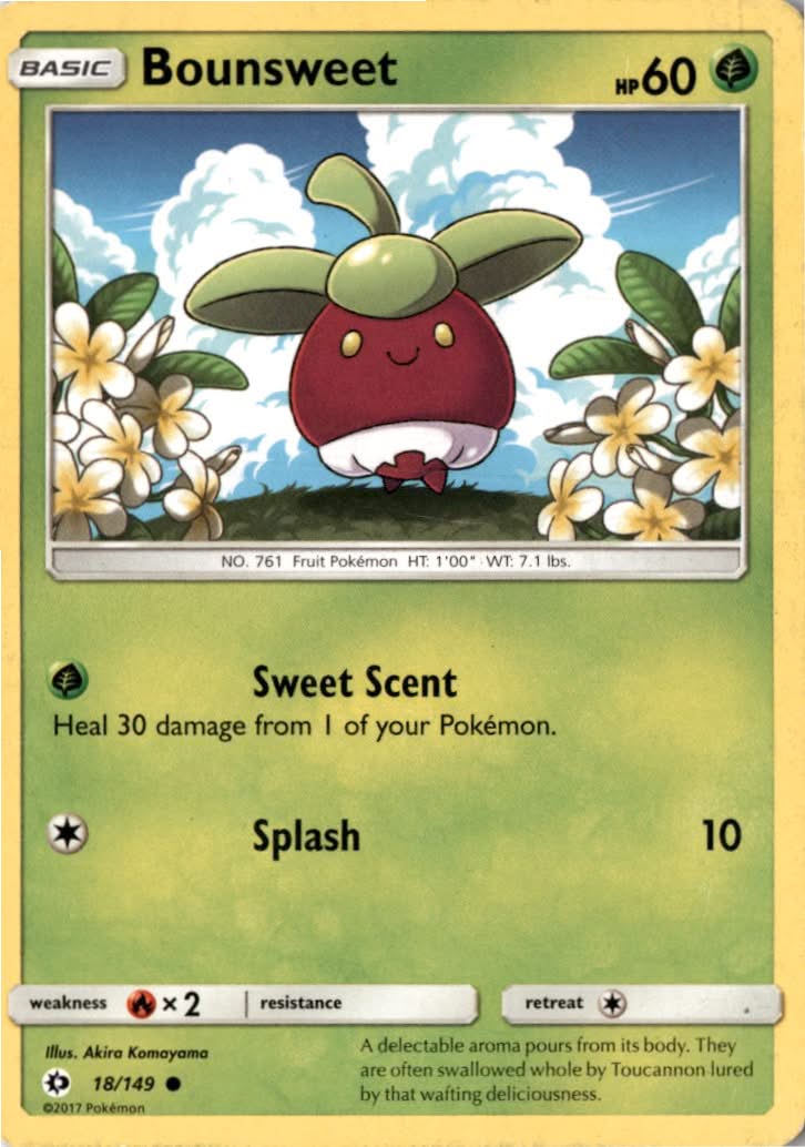 Bounsweet #18/149 - Sun & Moon - Pokemon - Common - Lightly Played