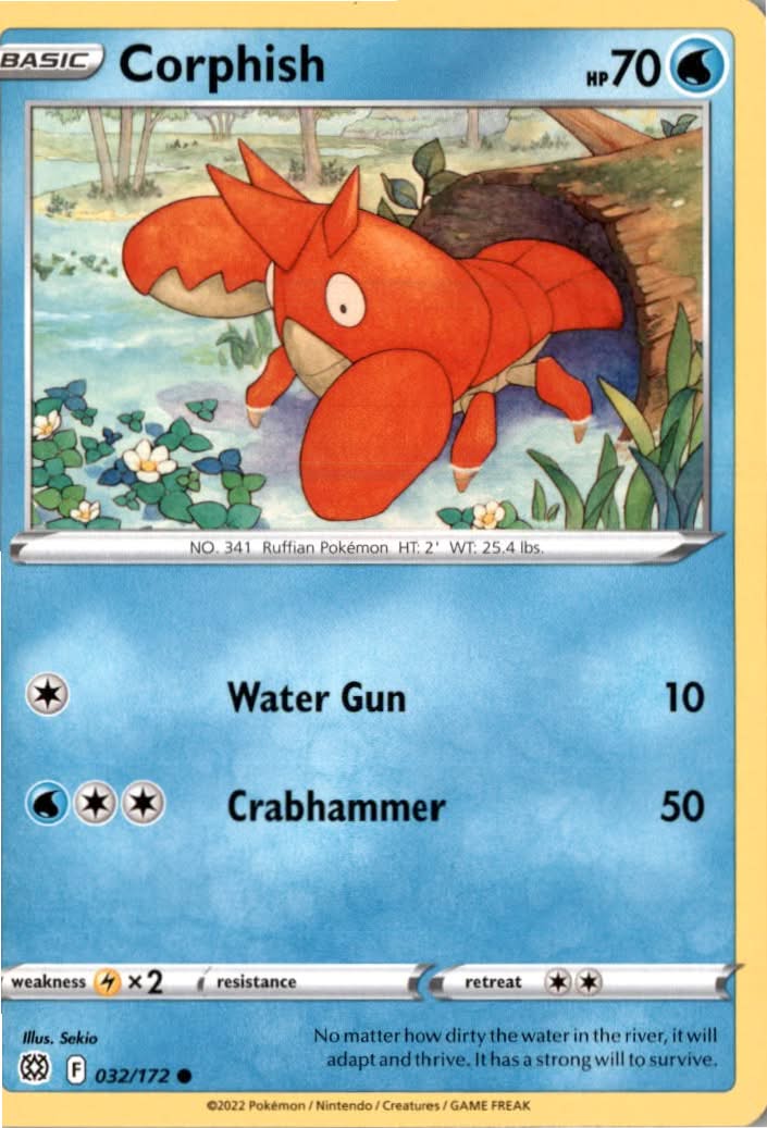 Corphish #032/172 - Brilliant Stars - Pokemon - Common - Near Mint