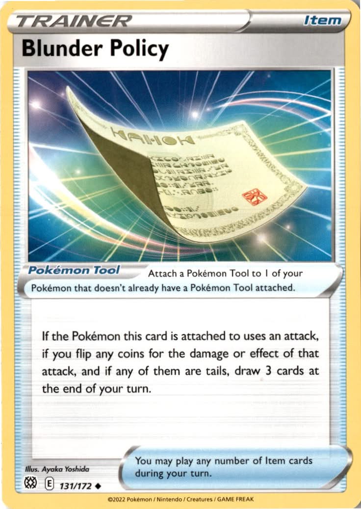 Blunder Policy #131/172 - Brilliant Stars - Pokemon - Uncommon - Near Mint