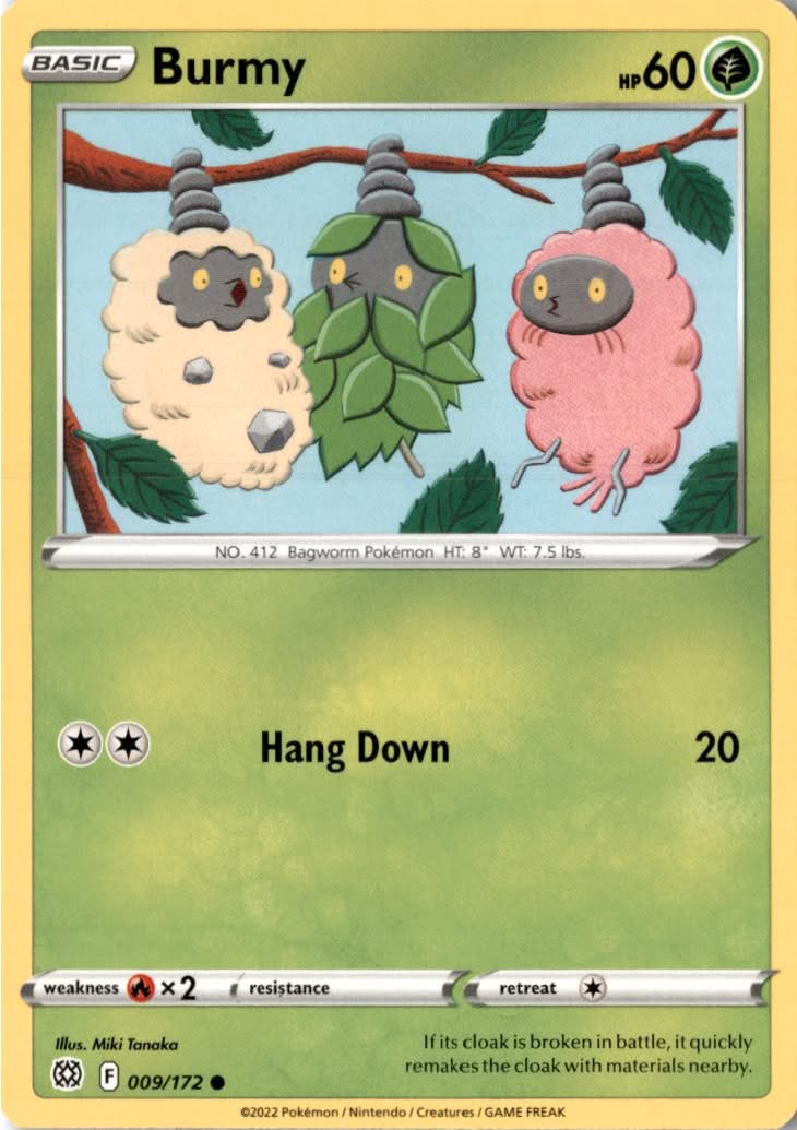 Burmy #009/172 - Brilliant Stars - Pokemon - Common - Near Mint