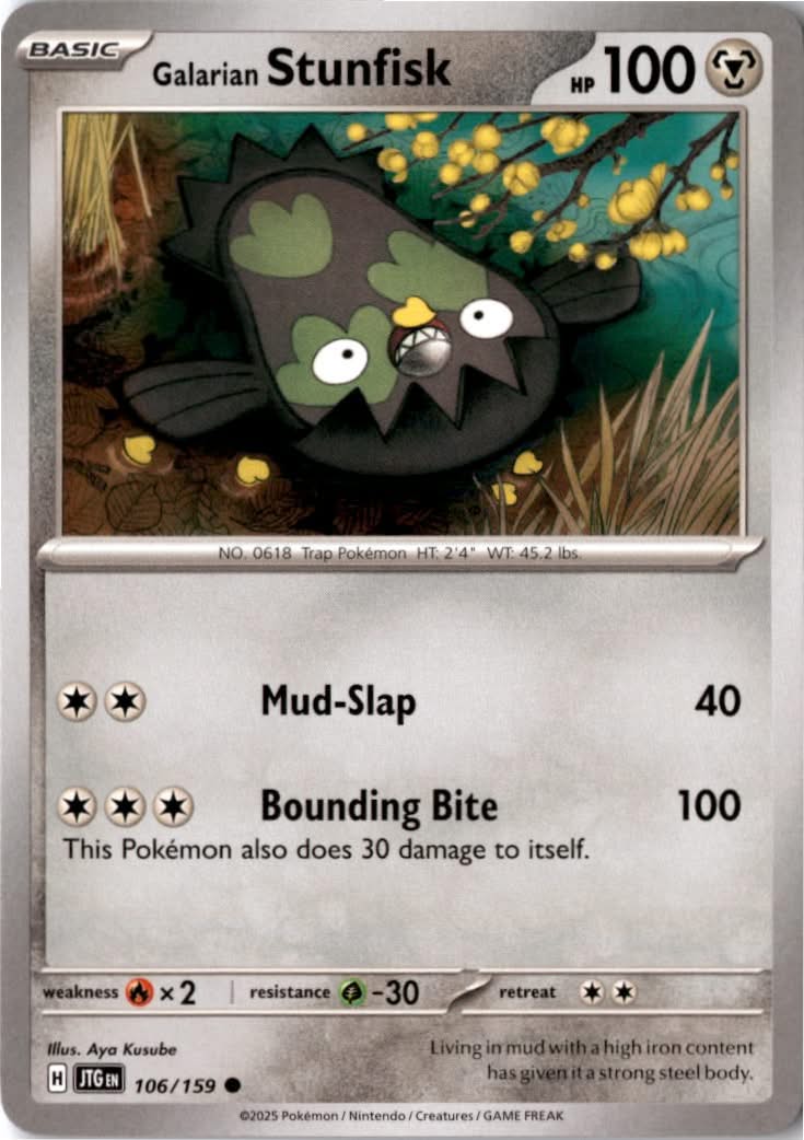 Galarian Stunfisk #106/159 - Journey Together - Pokemon - Common - Near Mint