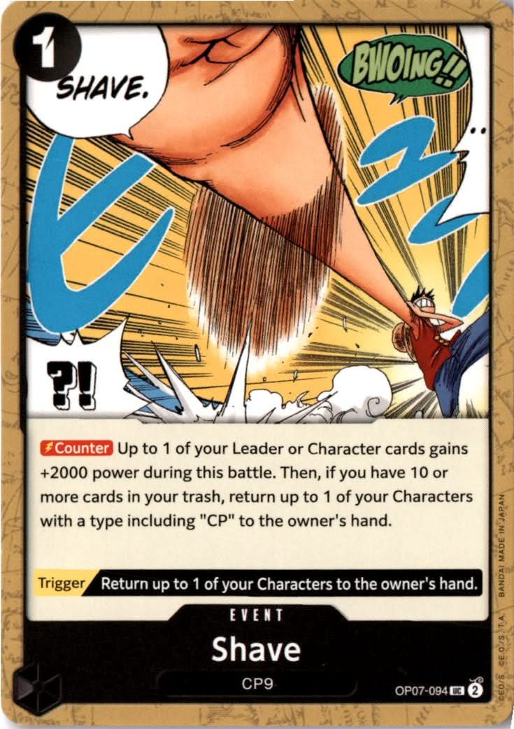Shave #OP07-094 - 500 Years in the Future - One Piece Card Game - Uncommon - Near Mint