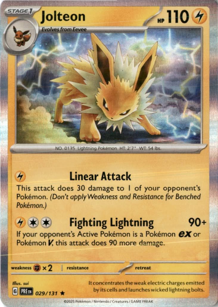 Jolteon #029/131 - Prismatic Evolutions - Pokemon - Rare - Near Mint