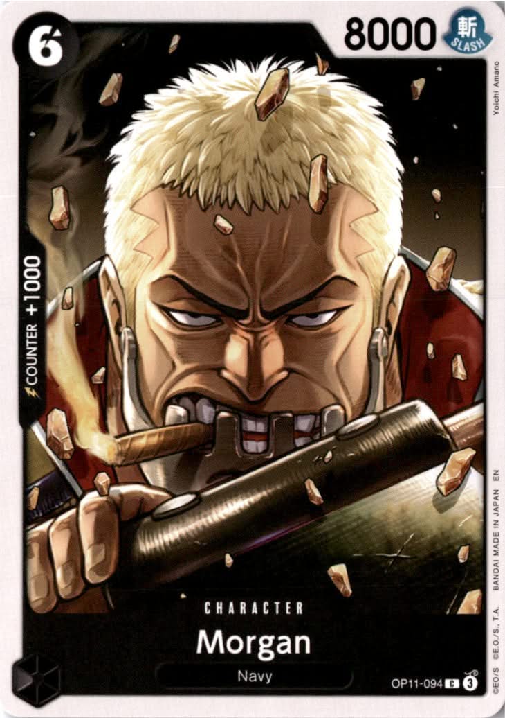 Morgan #OP11-094 - A Fist of Divine Speed - One Piece Card Game - Common - Near Mint