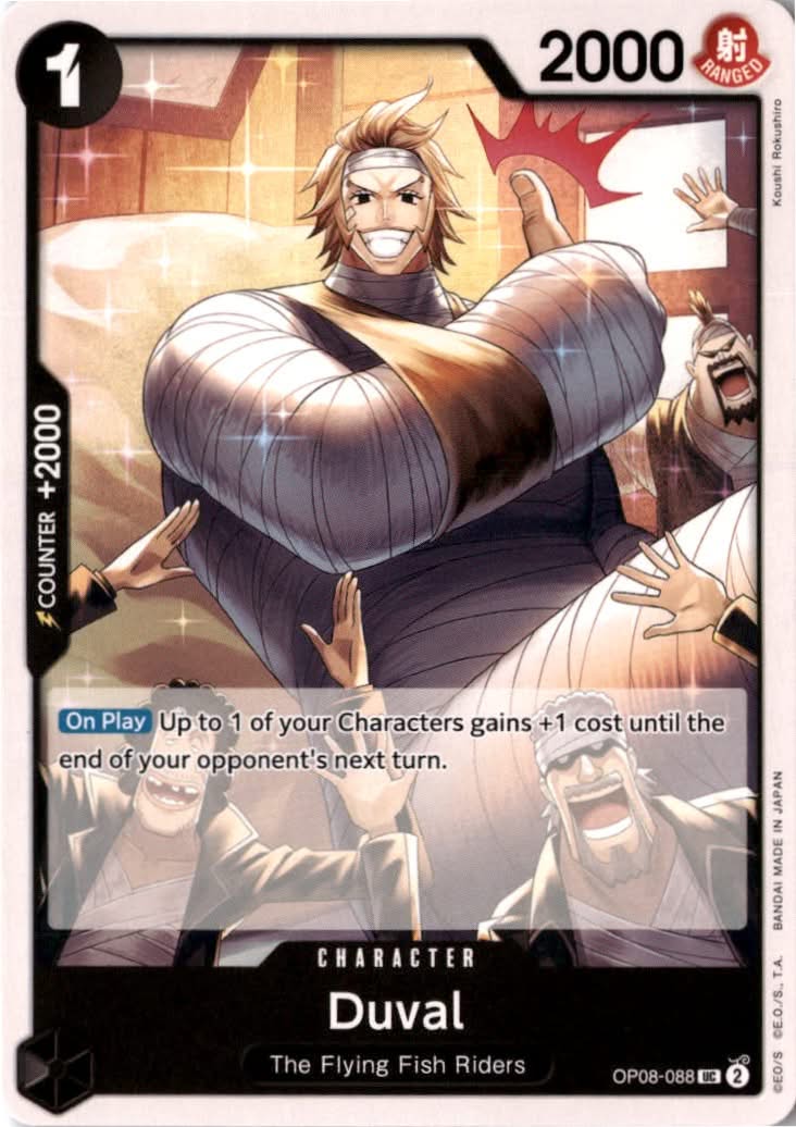 Duval #OP08-088 - Two Legends - One Piece Card Game - Uncommon - Near Mint