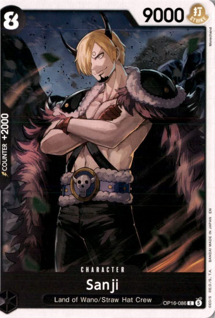 Sanji #OP16-086 - The Time of Battle - One Piece Card Game - Common - Near Mint