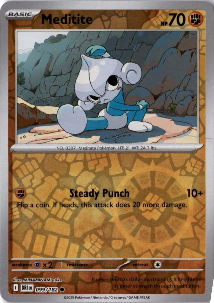 Meditite #099/182 - Destined Rivals - Pokemon - Common - Near Mint