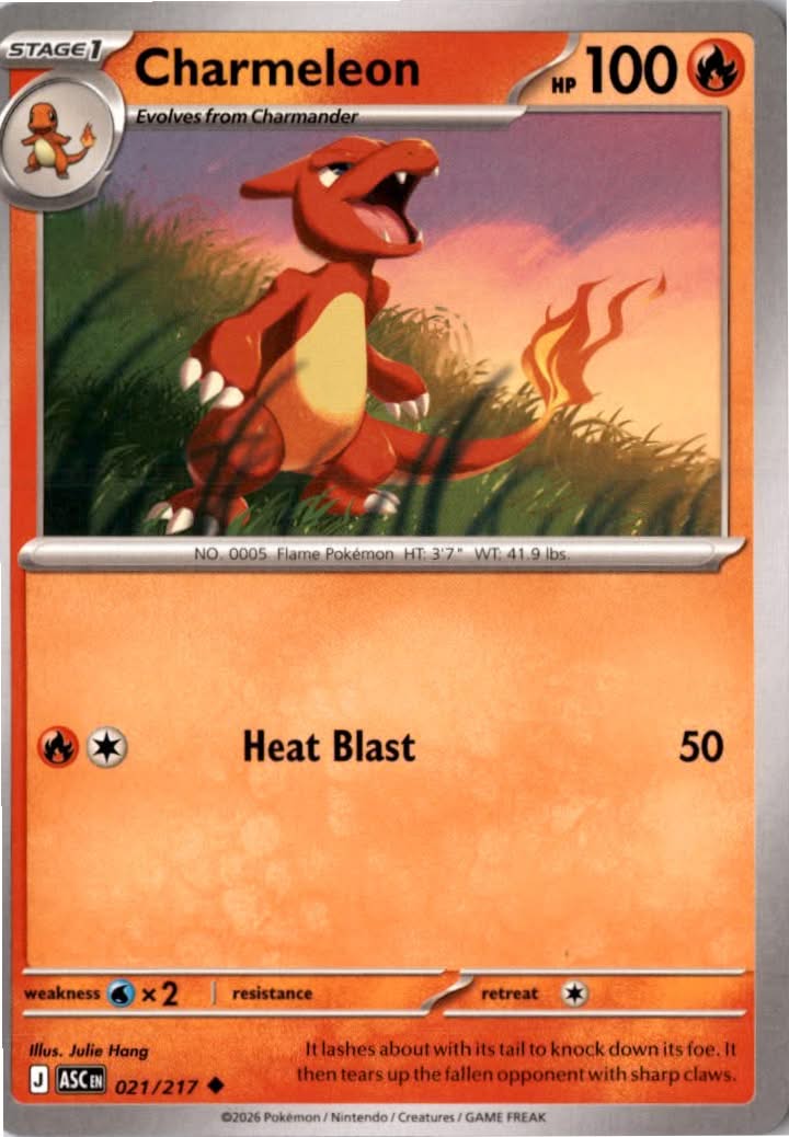 Charmeleon #021/217 - Ascended Heroes - Pokemon - Uncommon - Near Mint