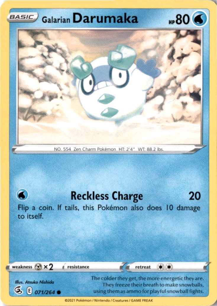 Galarian Darumaka #71/264 - Fusion Strike - Pokemon - Common - Near Mint