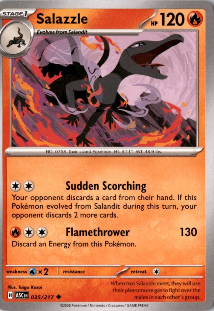 Salazzle #035/217 - Ascended Heroes - Pokemon - Uncommon - Near Mint