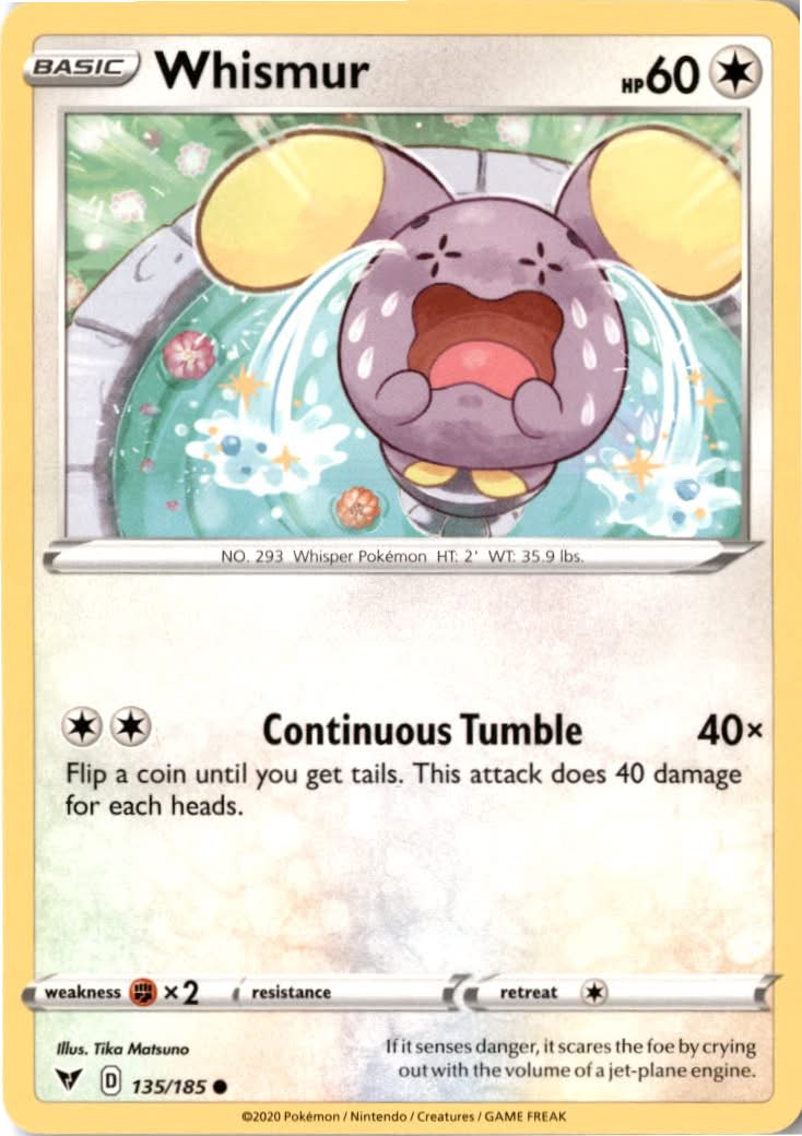Whismur #135/185 - Vivid Voltage - Pokemon - Common - Near Mint