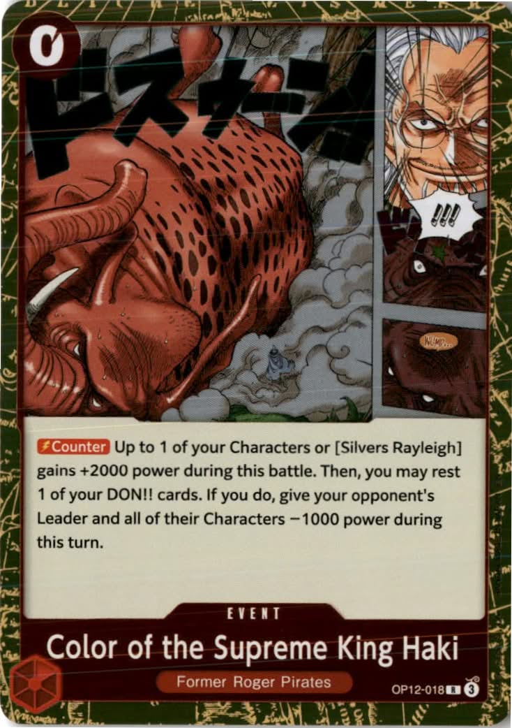 Color of the Supreme King Haki #OP12-018 - Legacy of the Master - One Piece Card Game - Rare - Near Mint