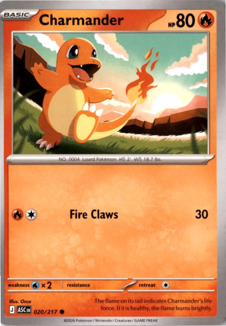 Charmander #020/217 - Ascended Heroes - Pokemon - Common - Near Mint