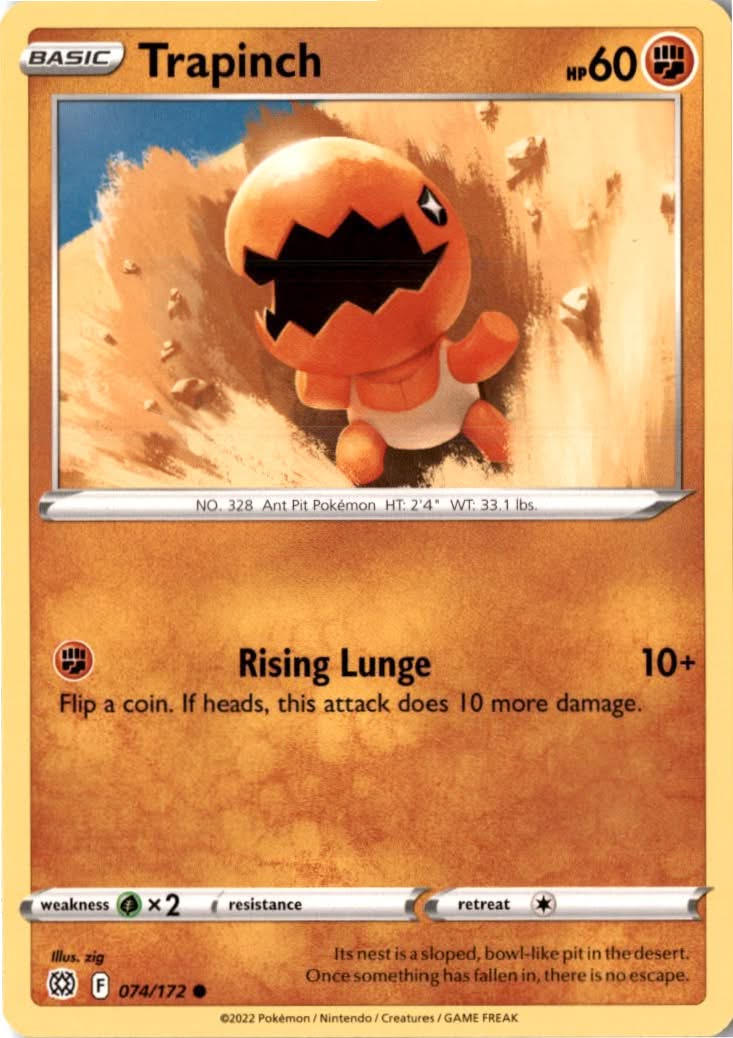 Trapinch #074/172 - Brilliant Stars - Pokemon - Common - Near Mint