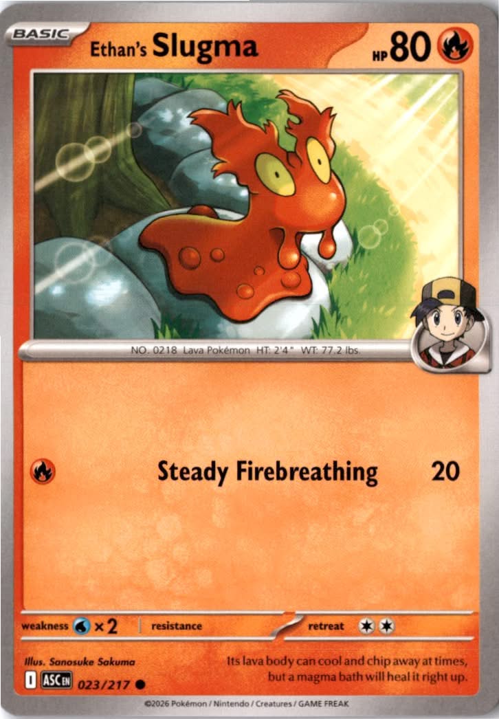 Ethan's Slugma #023/217 - Ascended Heroes - Pokemon - Common - Near Mint
