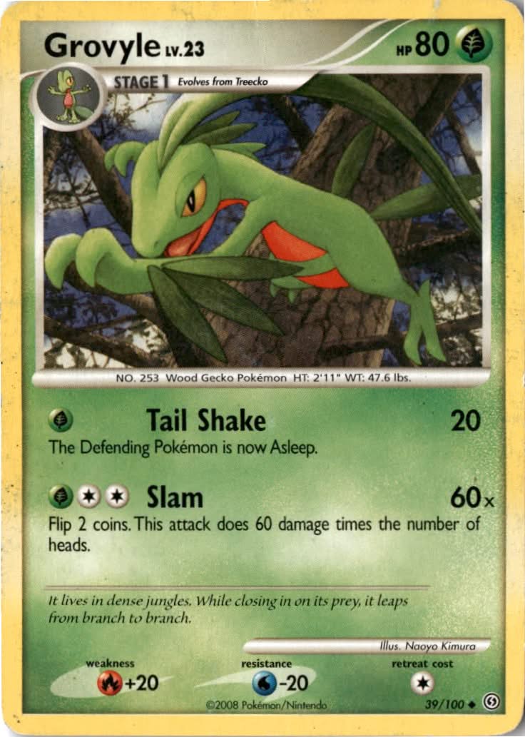 Grovyle #39/100 - Stormfront - Pokemon - Uncommon - Moderately Played