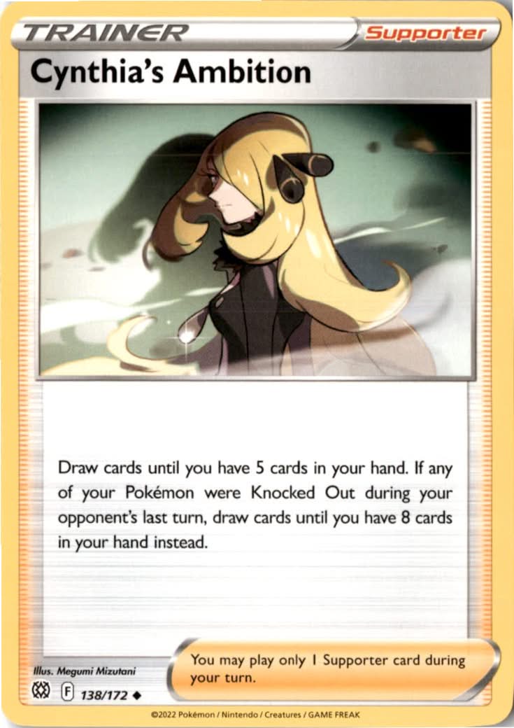 Cynthia's Ambition #138/172 - Brilliant Stars - Pokemon - Uncommon - Near Mint