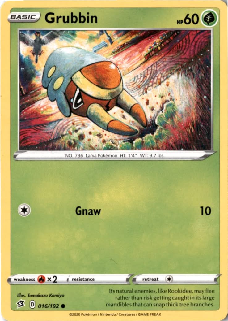 Grubbin #16/192 - Rebel Clash - Pokemon - Common - Near Mint