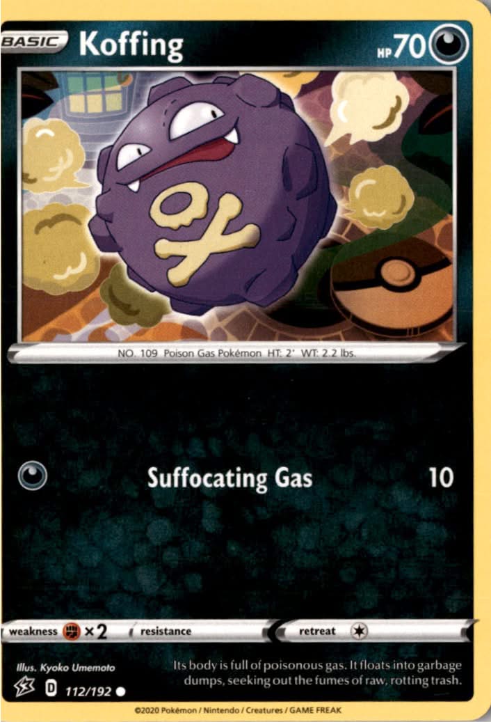 Koffing #112/192 - Rebel Clash - Pokemon - Common - Near Mint