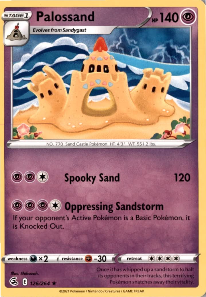 Palossand #126/264 - Fusion Strike - Pokemon - Rare - Near Mint