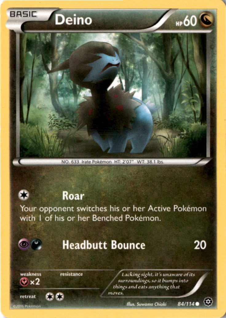 Deino #84/114 - Steam Siege - Pokemon - Common - Moderately Played