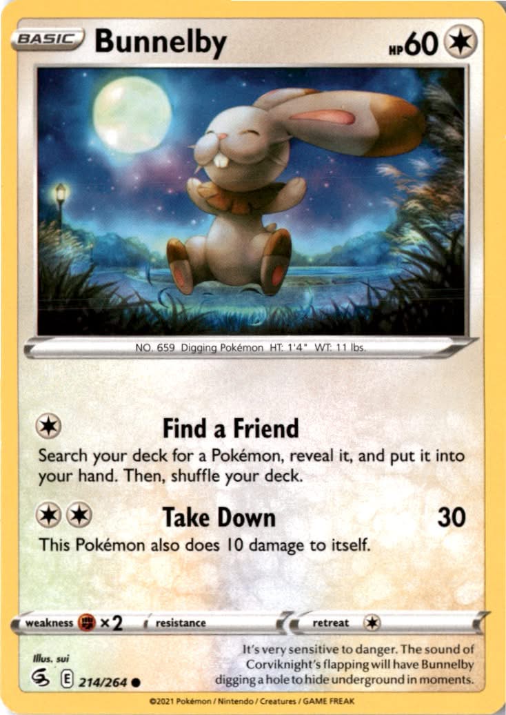 Bunnelby #214/264 - Fusion Strike - Pokemon - Common - Near Mint
