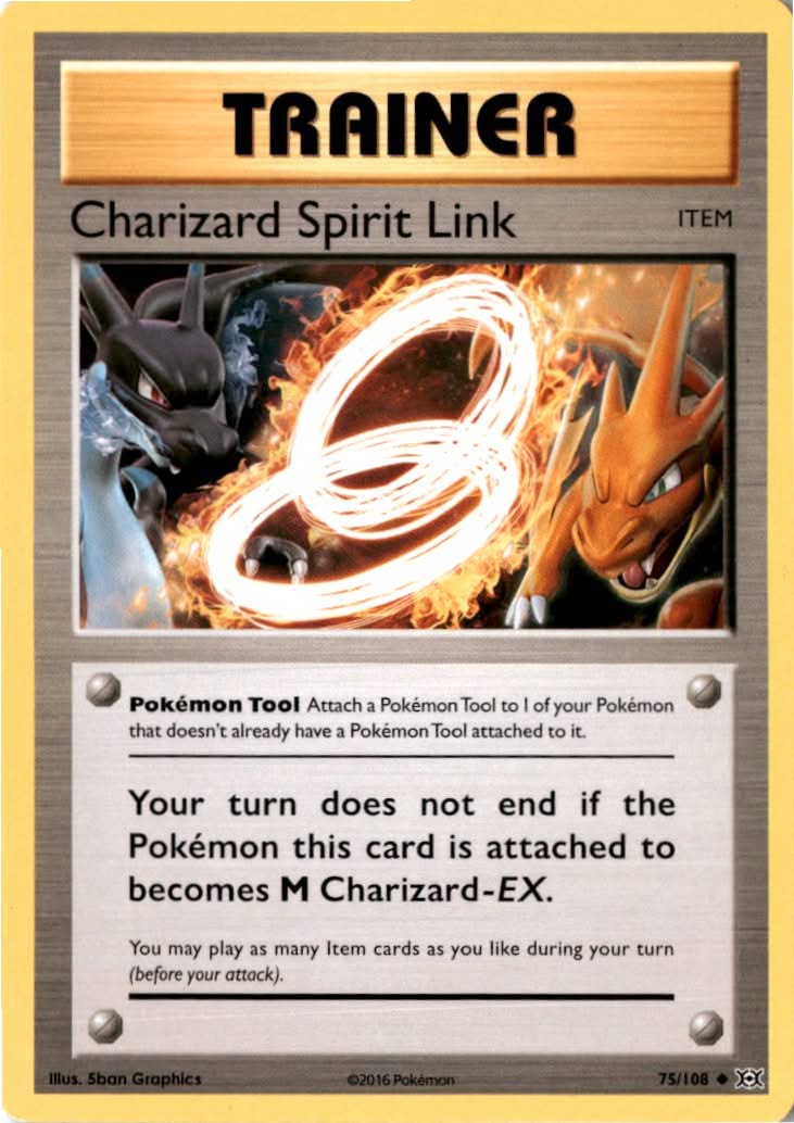 Charizard Spirit Link #75/108 - Evolutions - Pokemon - Uncommon - Near Mint