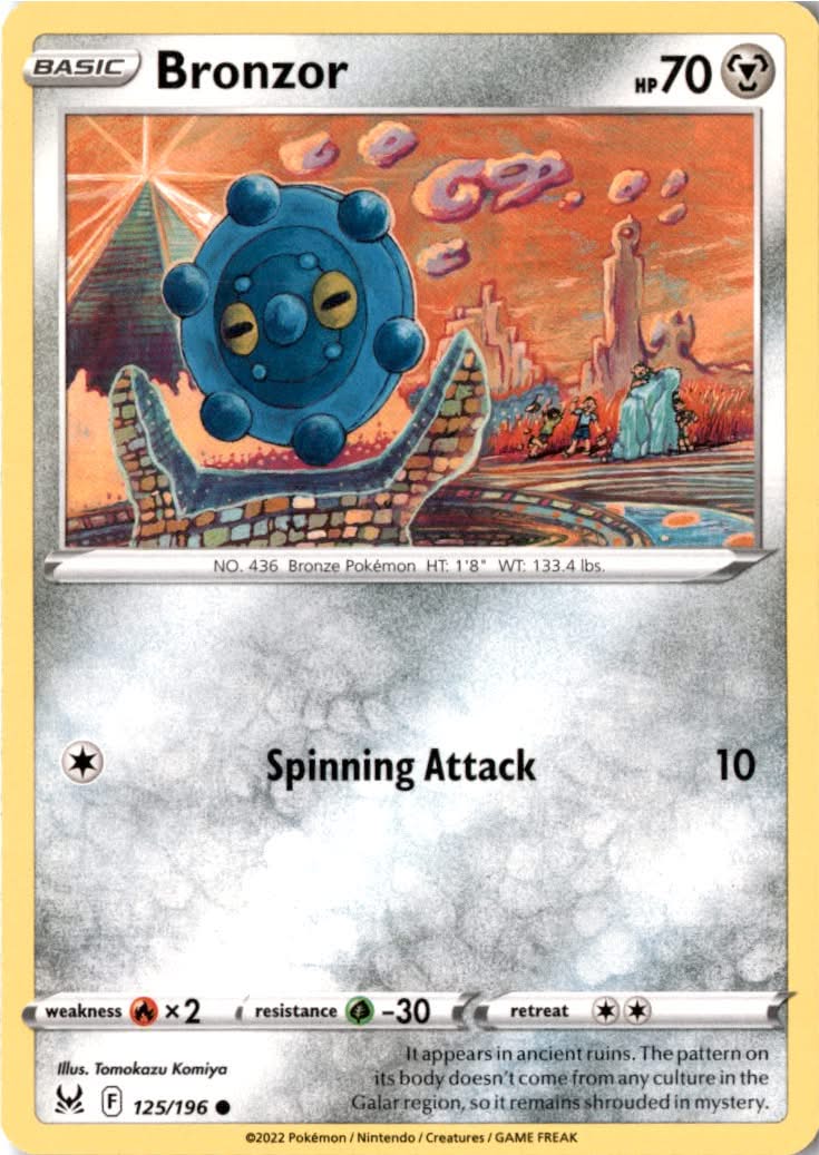 Bronzor #125/196 - Lost Origin - Pokemon - Common - Near Mint