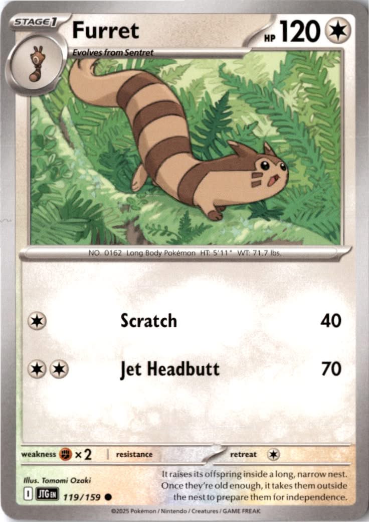 Furret #119/159 - Journey Together - Pokemon - Common - Near Mint