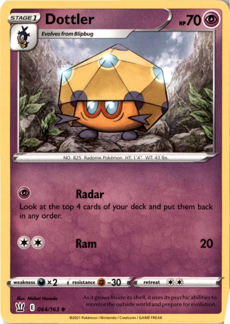 Dottler #64/163 - Battle Styles - Pokemon - Uncommon - Near Mint