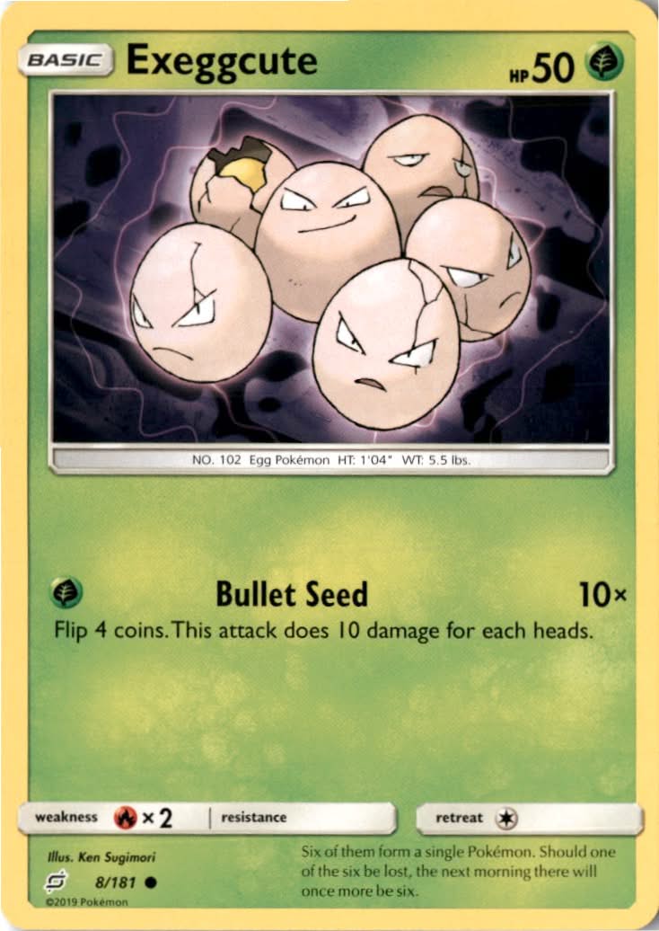 Exeggcute #8/181 - Team Up - Pokemon - Common - Near Mint