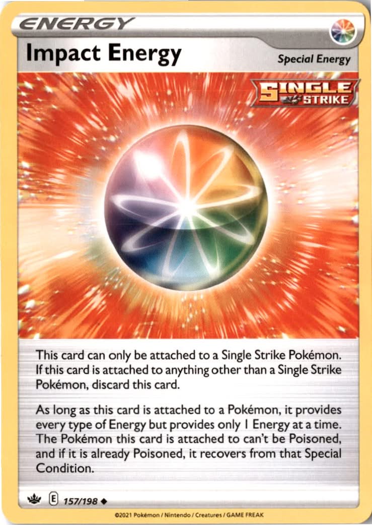 Impact Energy #157/198 - Chilling Reign - Pokemon - Uncommon - Near Mint