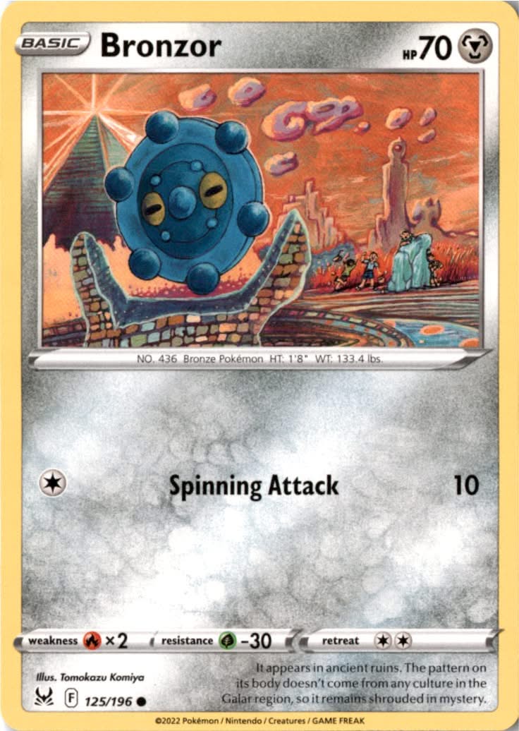 Bronzor #125/196 - Lost Origin - Pokemon - Common - Near Mint