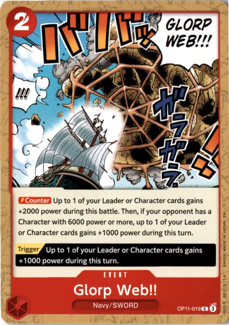 Glorp Web!! #OP11-019 - A Fist of Divine Speed - One Piece Card Game - Common - Near Mint