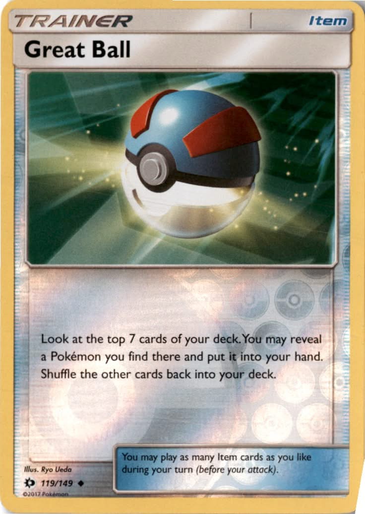 Great Ball #119/149 - Sun & Moon - Pokemon - Uncommon - Lightly Played