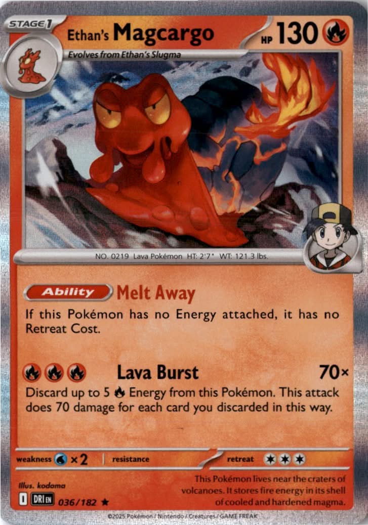Ethan's Magcargo #036/182 - Destined Rivals - Pokemon - Rare - Near Mint
