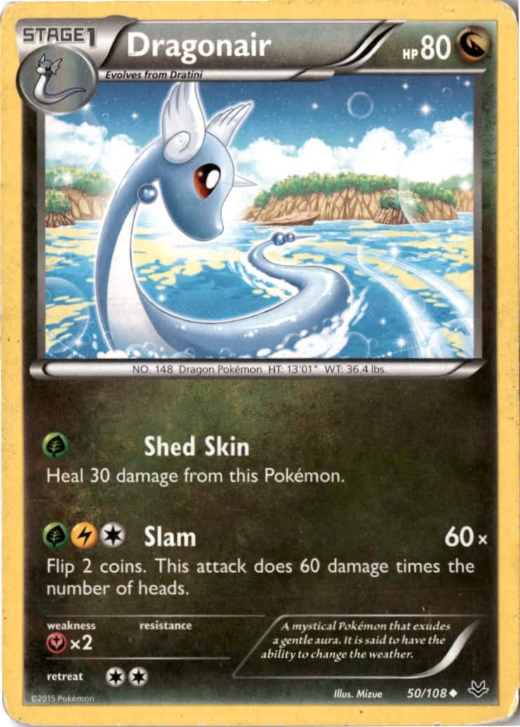 Dragonair #50/108 - Roaring Skies - Pokemon - Uncommon - Moderately Played