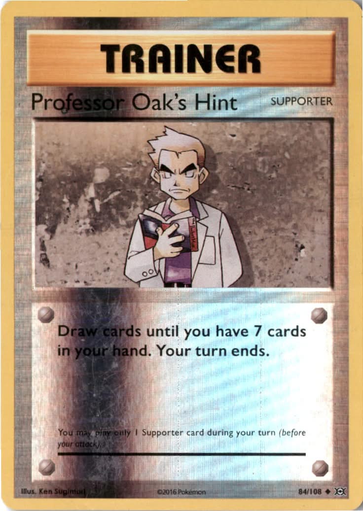 Professor Oak's Hint #84/108 - Evolutions - Pokemon - Uncommon - Lightly Played