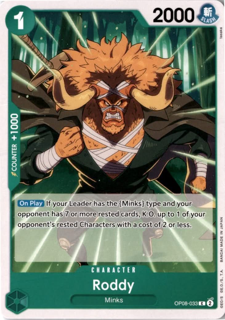 Roddy #OP08-033 - Two Legends - One Piece Card Game - Common - Near Mint
