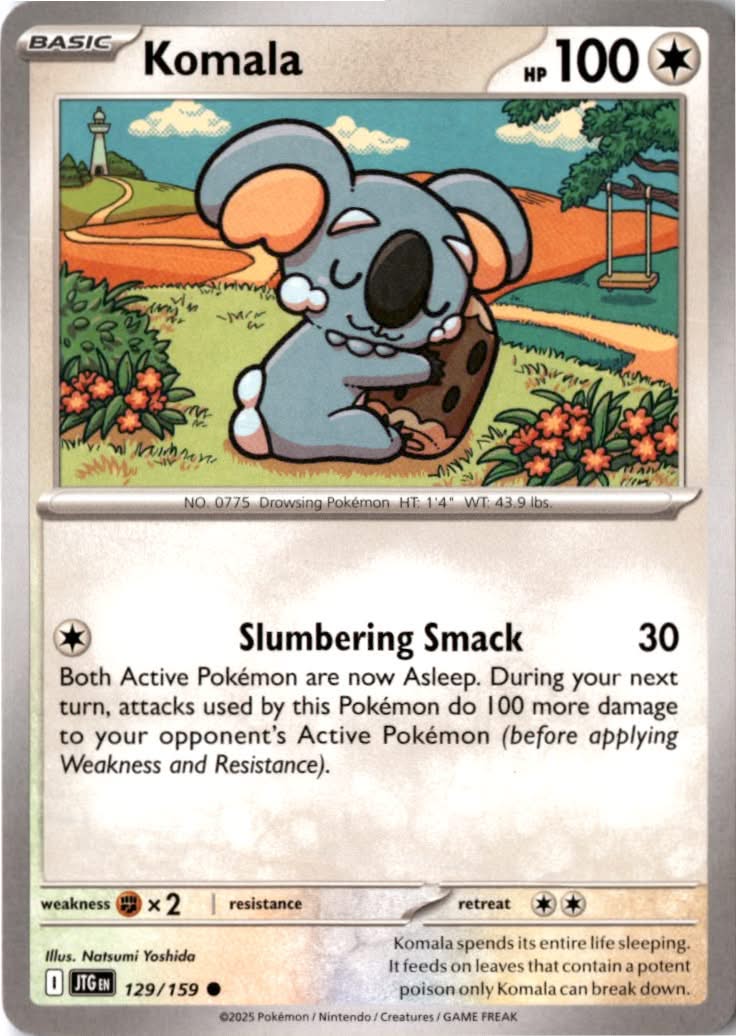 Komala #129/159 - Journey Together - Pokemon - Common - Near Mint