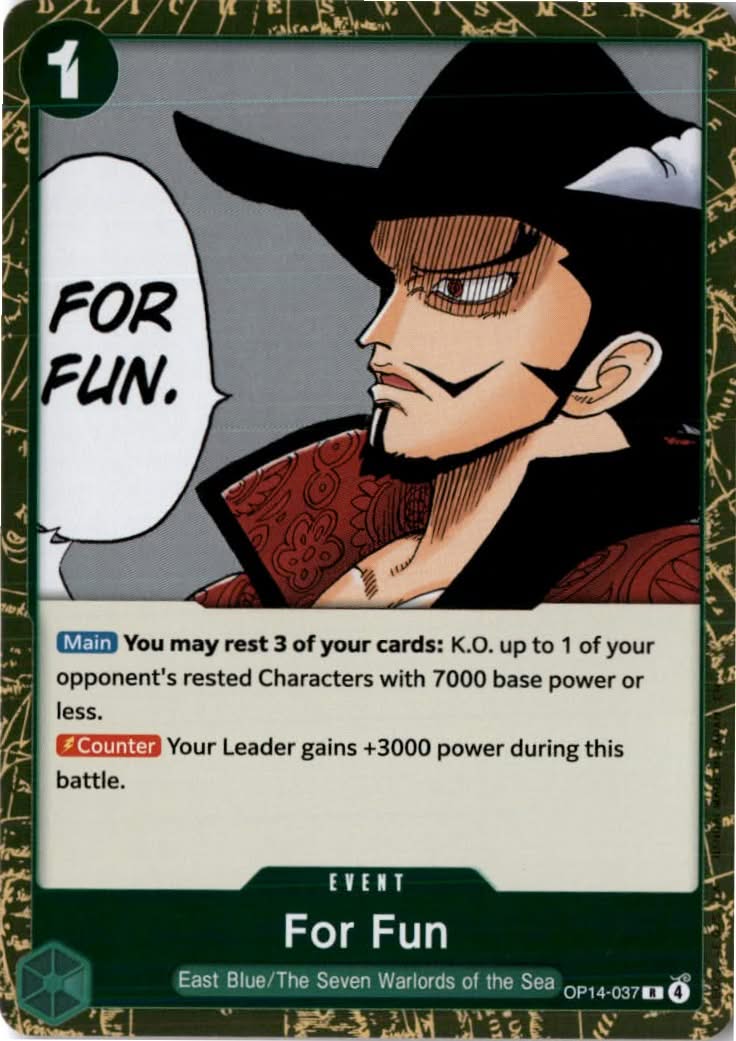 For Fun #OP14-037 - The Azure Sea's Seven - One Piece Card Game - Rare - Near Mint