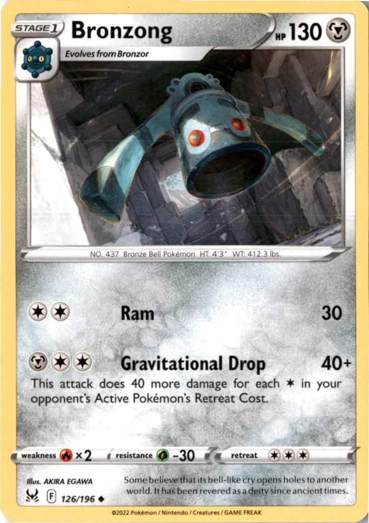 Bronzong #126/196 - Lost Origin - Pokemon - Uncommon - Near Mint