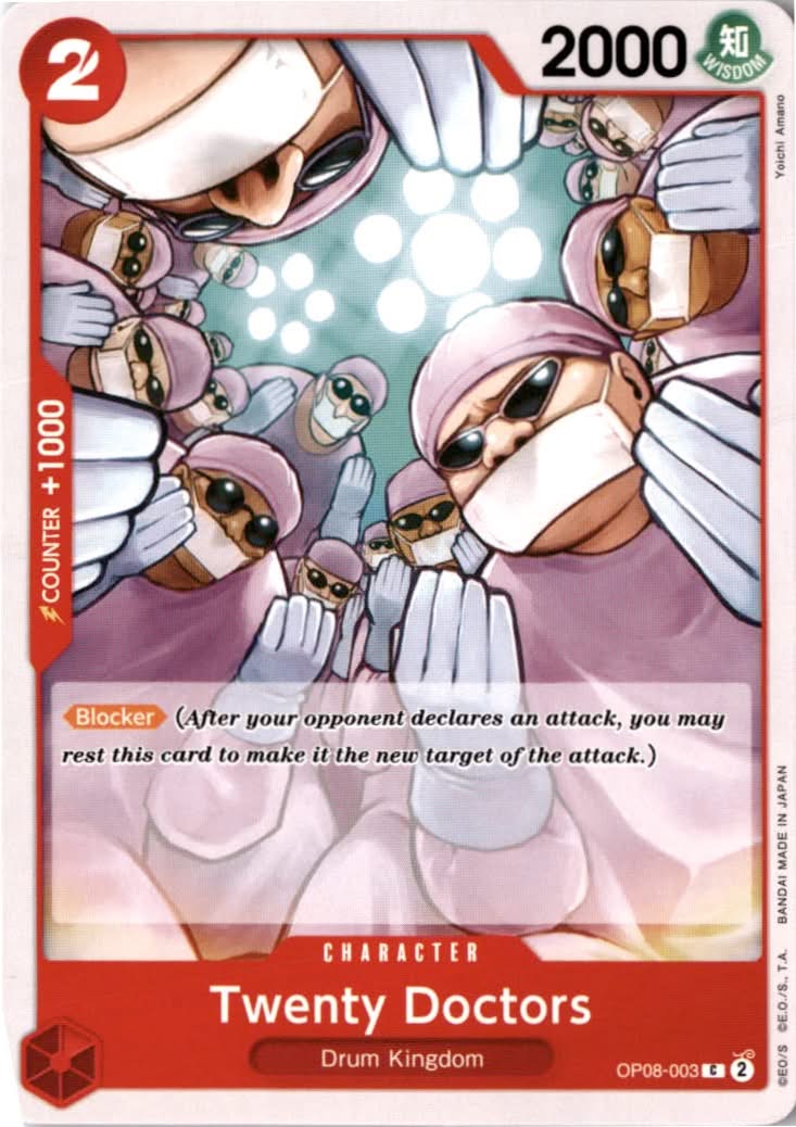 Twenty Doctors #OP08-003 - Two Legends - One Piece Card Game - Common - Near Mint